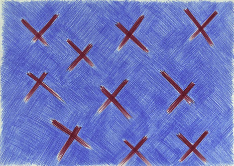 Farbstift auf Papier, 42 x 29.5 cm